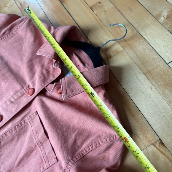 Everlane Sz XS The Chore Orange Cotton Casual Light Button Front Jacket - Picture 10 of 10